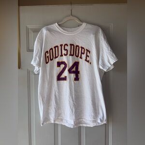 God is Dope white Kobe 24 Mamba tee size L